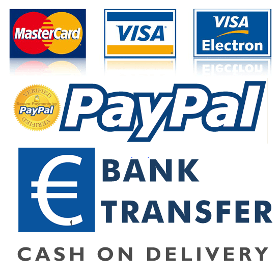 We accept payments by Credit card, Amazon Pay, PayPal,  Bank transfer